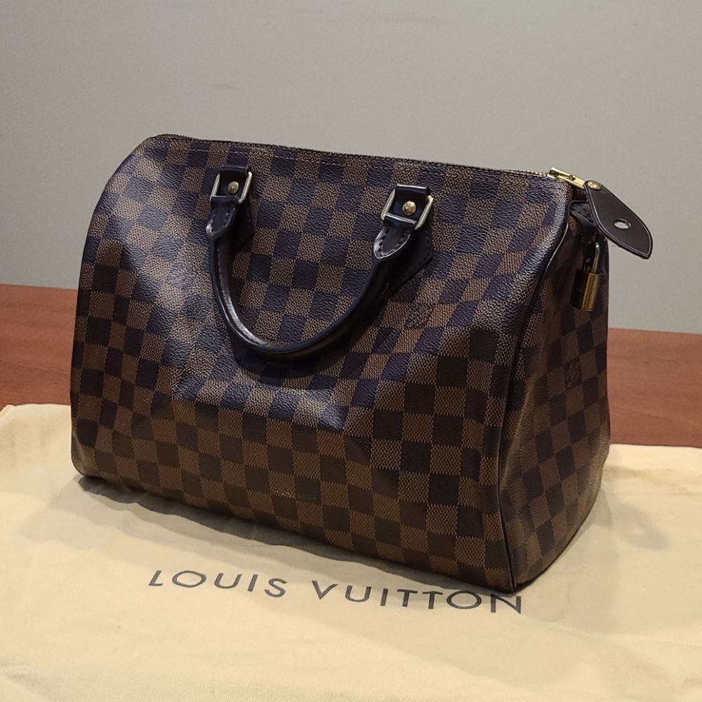 Preowned Auth Louis Vuitton Speedy 30 Damier